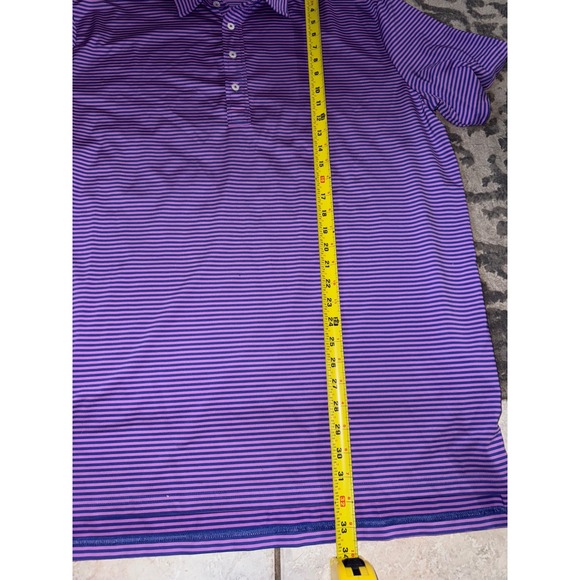 RLX Ralph Lauren men's purple striped polo shirt size‎ XL - Picture 2 of 7